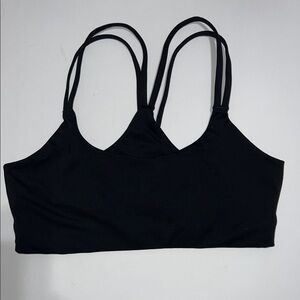 Fabletics Black Double Strap Sports Bra